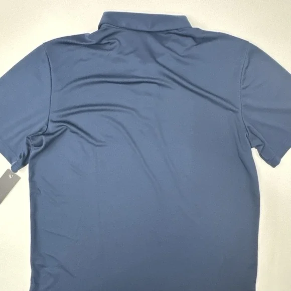 $65 Adidas Men's Polo Shirt 3 Stripe Regular Fit Performance Golf-Navy-Medium XL - Picture 2 of 8